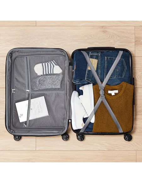 Walizka Kabinowa Amazon Basics Podręczna Twarda ABS 4 Kółka Granatowa 39 l