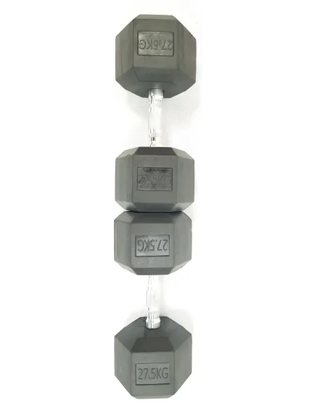 Hantle Treningowe Krótkie 55kg Hexbell Dumbbell Żeliwne Wytrzymałe 2x27,5kg