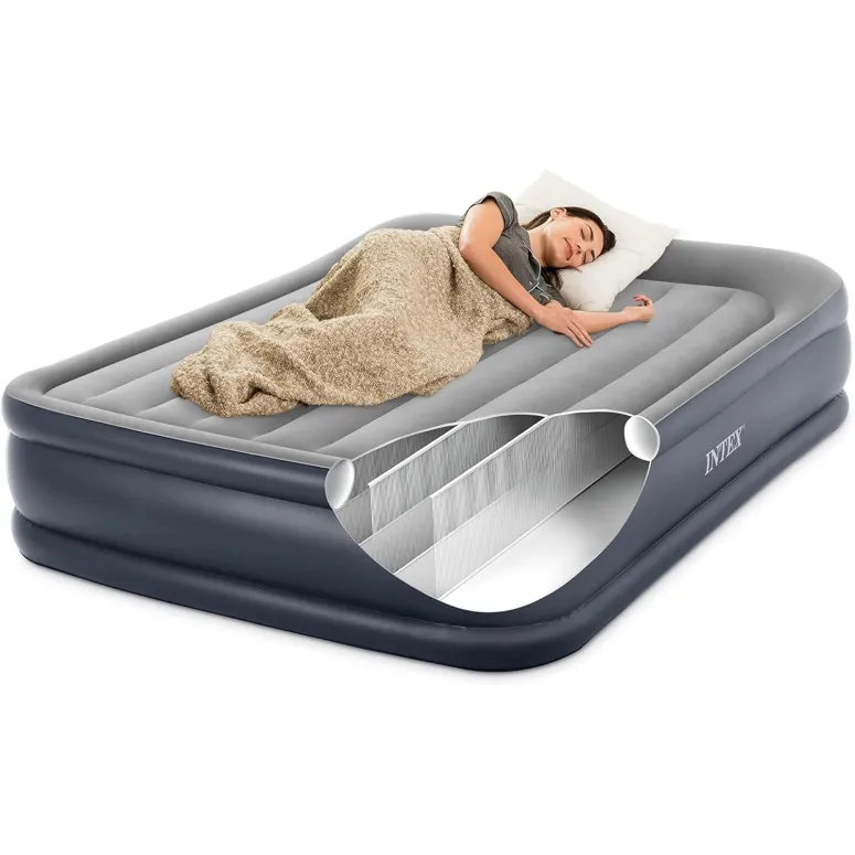 Materac Dmuchany Turystyczny Intex Dura Beam Plus Wbudowana Pompka + Torba