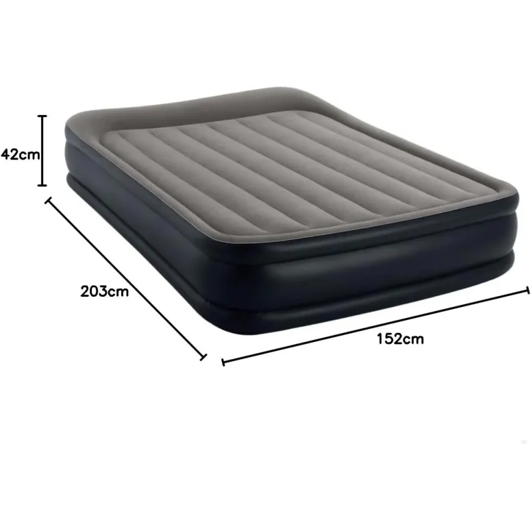 Materac Dmuchany Turystyczny Intex Dura Beam Plus Wbudowana Pompka + Torba