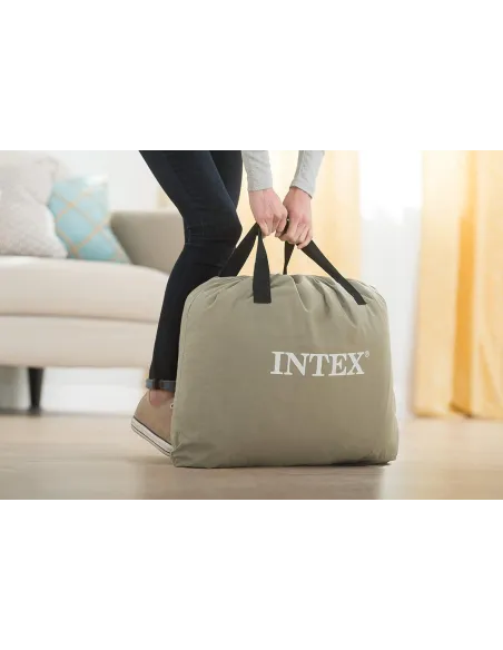 Materac Dmuchany Turystyczny Intex Dura Beam Plus Wbudowana Pompka + Torba