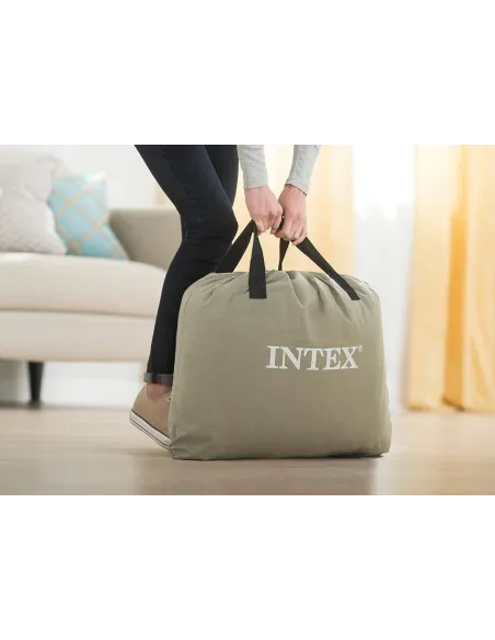 Materac Dmuchany Turystyczny Intex Dura Beam Deluxe 270kg Wbudowana Pompka