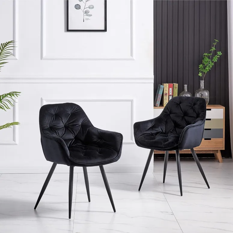 Zestaw Krzeseł 2 Sztuki Ainpecca Set GXY-039 Aksamitne Miękkie Eleganckie
