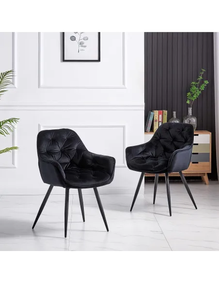 Zestaw Krzeseł 2 Sztuki Ainpecca Set GXY-039 Aksamitne Miękkie Eleganckie