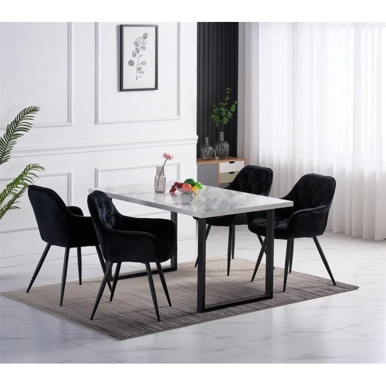 Zestaw Krzeseł 2 Sztuki Ainpecca Set GXY-039 Aksamitne Miękkie Eleganckie