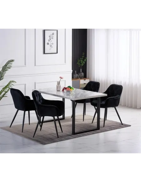 Zestaw Krzeseł 2 Sztuki Ainpecca Set GXY-039 Aksamitne Miękkie Eleganckie