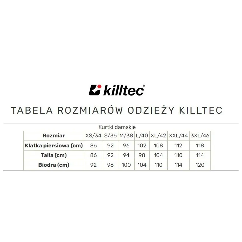 Płaszcz Damski Przejściowy Pikowany Killtec KOW 62 Oddychająca Parka 46