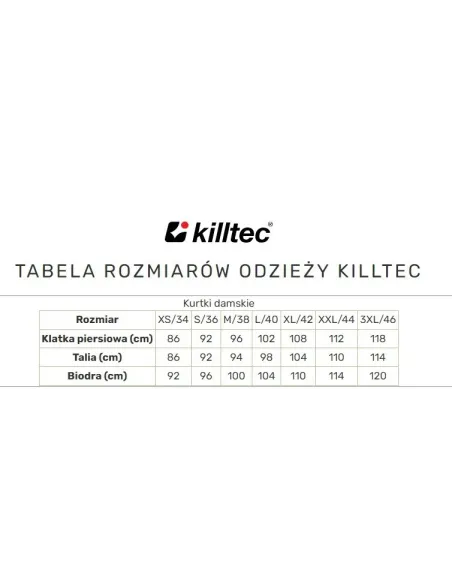 Płaszcz Damski Przejściowy Pikowany Killtec KOW 62 Oddychająca Parka 46