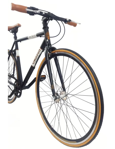 Rower Miejski Męski 28 Uniwersalny Retro Dual Pivot Trzybiegowy Stalowy