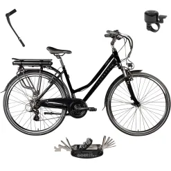 Rower Elektryczny Damski Trekkingowy 28" Shimano ALU 250 W Amory Błotniki