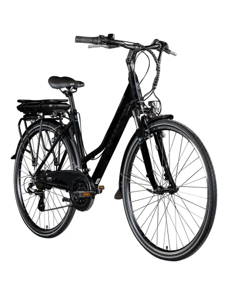 Rower Elektryczny Damski Trekkingowy 28" Shimano ALU 250 W Amory Błotniki