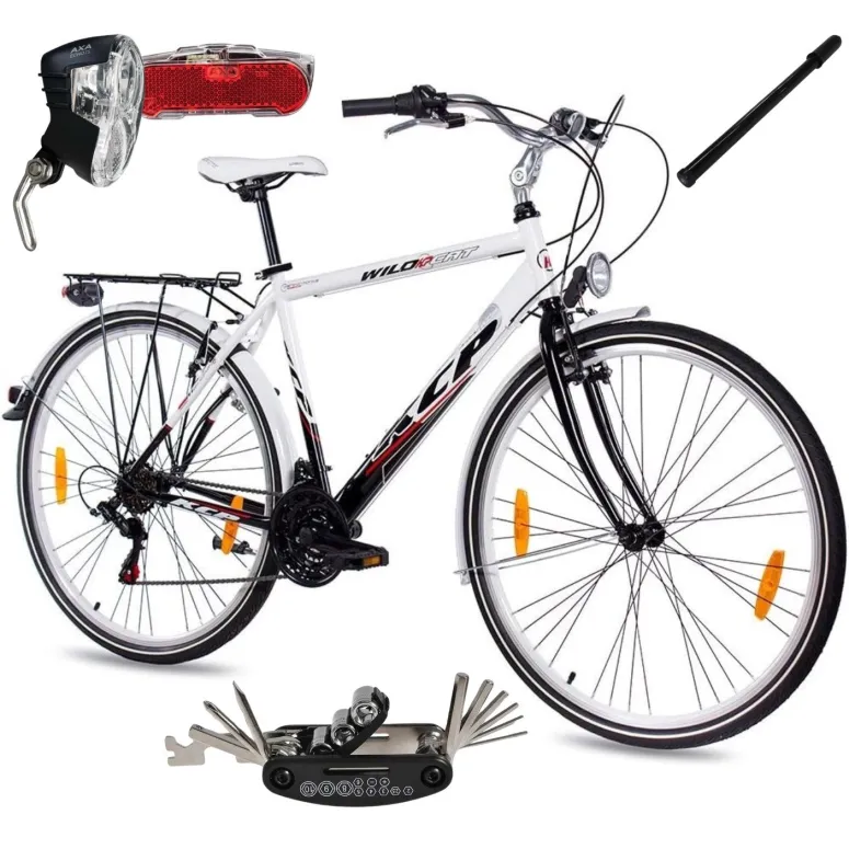 Rower Trekkingowy Męski 28 Shimano V-brake Bagażnik Oświetlenie Dzwonek