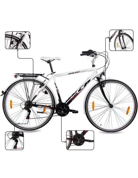 Rower Trekkingowy Męski 28 Shimano V-brake Bagażnik Oświetlenie Dzwonek