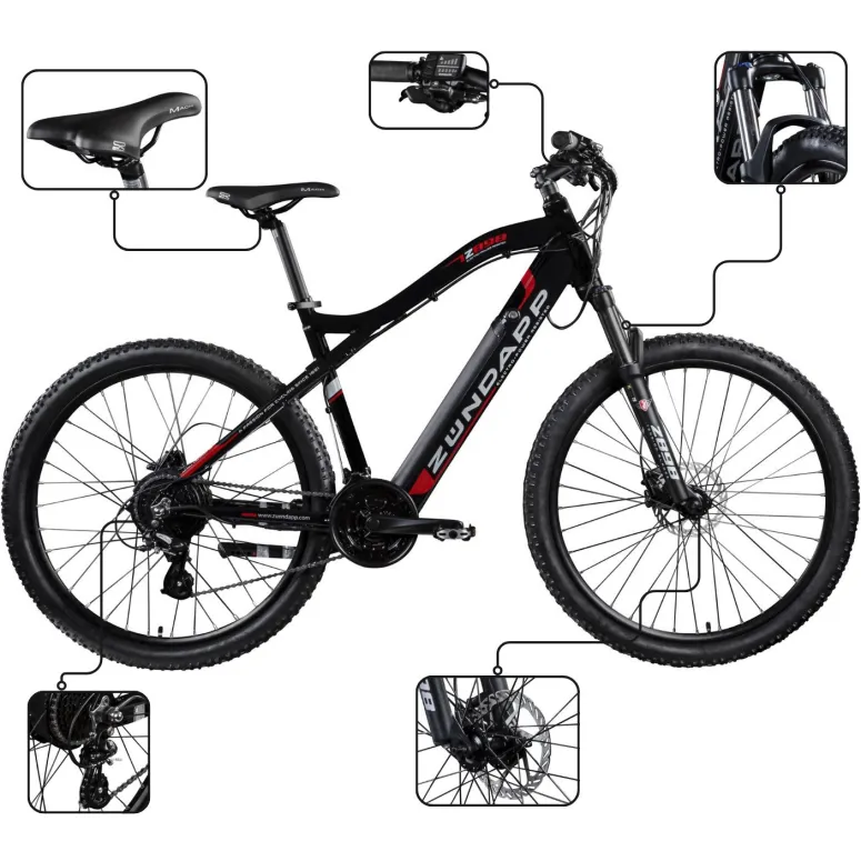 Rower Elektryczny Damski Męski Górski 27,5" 250W ALU Shimano Hydraulika