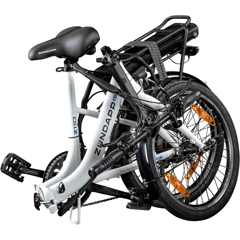 Elektryczny Rower Miejski 20 Alu Revo Składak Dzwonek Bagażnik Wspomaganie