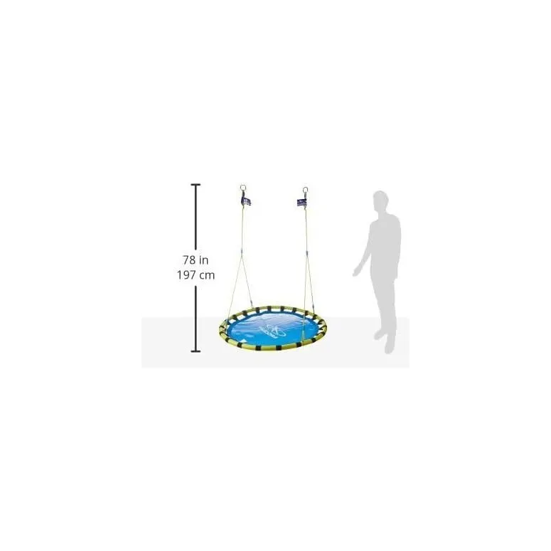 Huśtawka Hudora Bocianie Gniazdo Pełne Bujak Fotel Wiszący 100 kg 120 cm