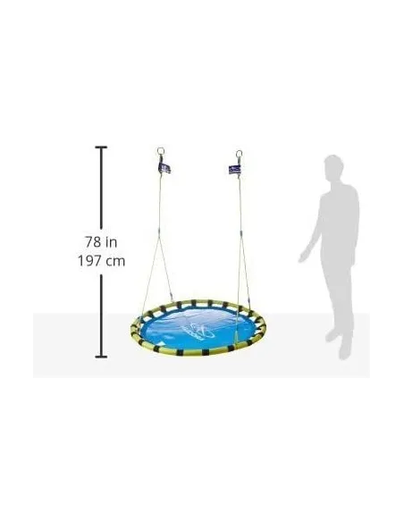 Huśtawka Hudora Bocianie Gniazdo Pełne Bujak Fotel Wiszący 100 kg 120 cm