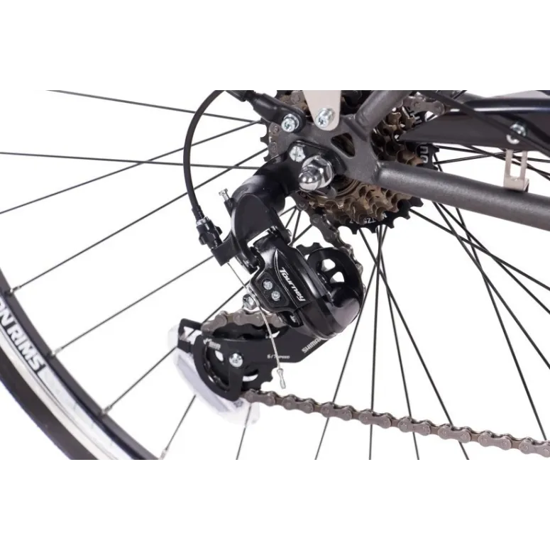 Rower Miejski 28 Uniwersalny Damski Stal Kontra Revoshift Światła Błotniki