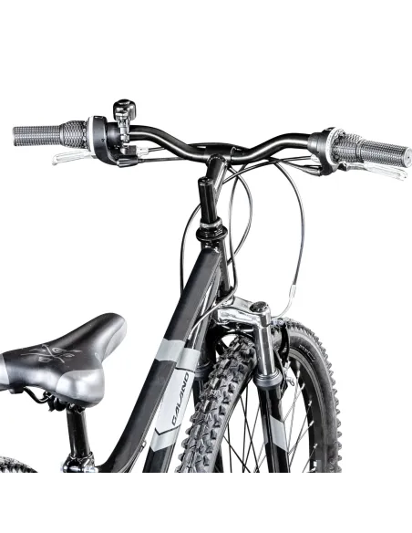 Rower Górski Dziecięcy 24 MTB Stalowy Microshift Amortyzacja Hardtail Dzwonek