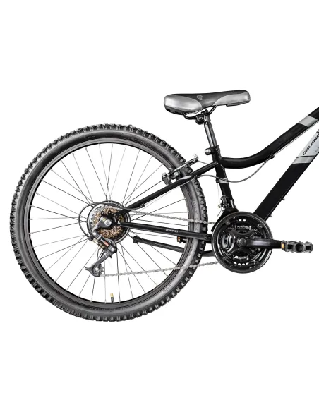 Rower Górski Dziecięcy 24 MTB Stalowy Microshift Amortyzacja Hardtail Dzwonek