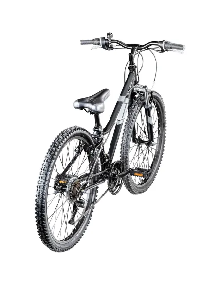 Rower Górski Dziecięcy 24 MTB Stalowy Microshift Amortyzacja Hardtail Dzwonek