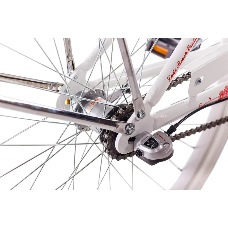 Rower Miejski Damski 26 Alu Beach Cruiser Nexus 3 Retro Dzwonek Błotniki