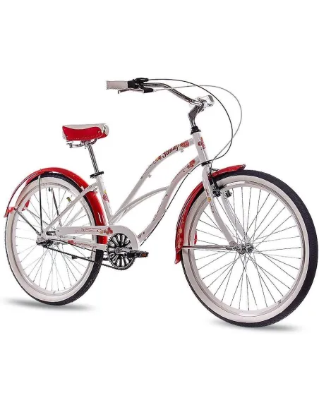 Rower Miejski Damski 26 Alu Beach Cruiser Nexus 3 Retro Dzwonek Błotniki