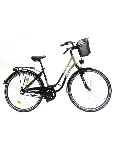 Rower Miejski 28 Damski Stalowy Nexus 3 Bagażnik Światła Dzwonek Blokada