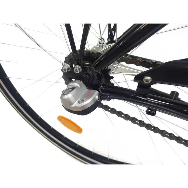 Rower Miejski 28 Damski Stalowy Nexus 3 Bagażnik Światła Dzwonek Blokada