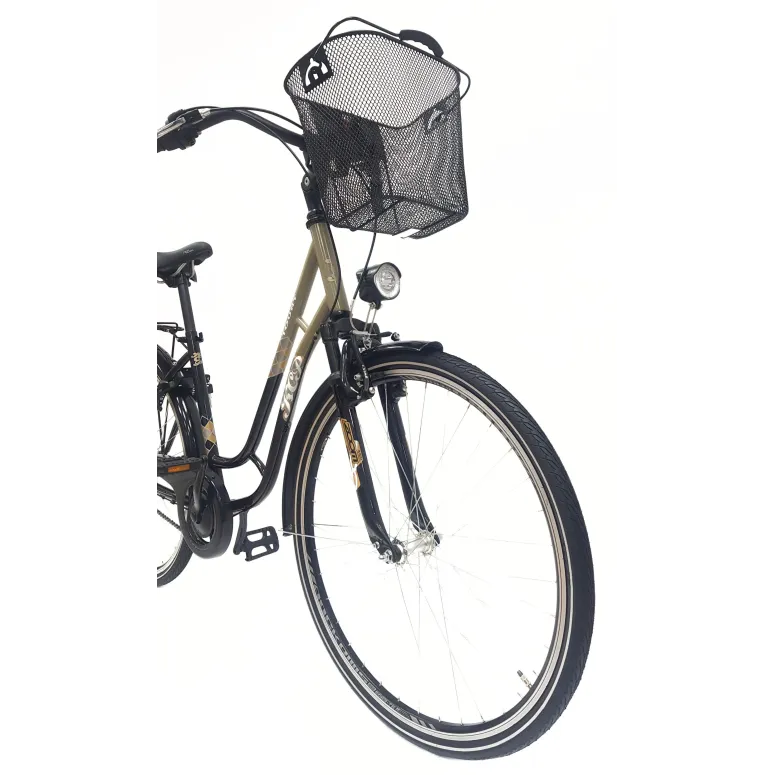 Rower Miejski 28 Damski Stalowy Nexus 3 Bagażnik Światła Dzwonek Blokada