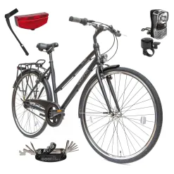 Rower Damski Miejski Koła 28 SHIMANO Nexus Lekki Błotniki Światła Stopka