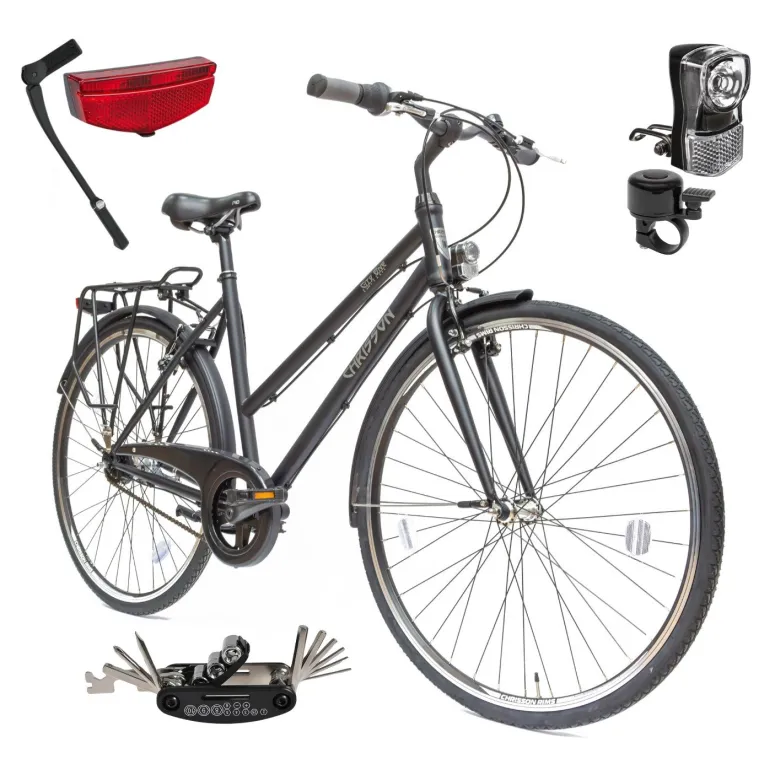 Rower Damski Miejski Koła 28 SHIMANO Nexus Lekki Błotniki Światła Stopka