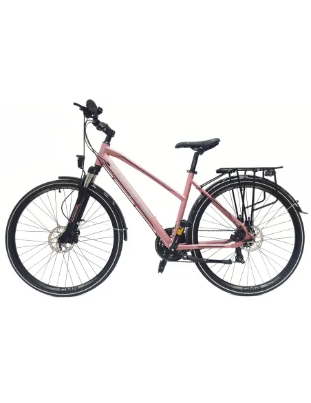 Rower Trekkingowy 28 Aluminium Damski Cyngle Tarcze Dzwonek Światła Stopka