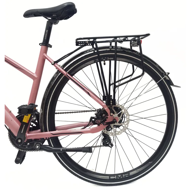 Rower Trekkingowy 28 Aluminium Damski Cyngle Tarcze Dzwonek Światła Stopka