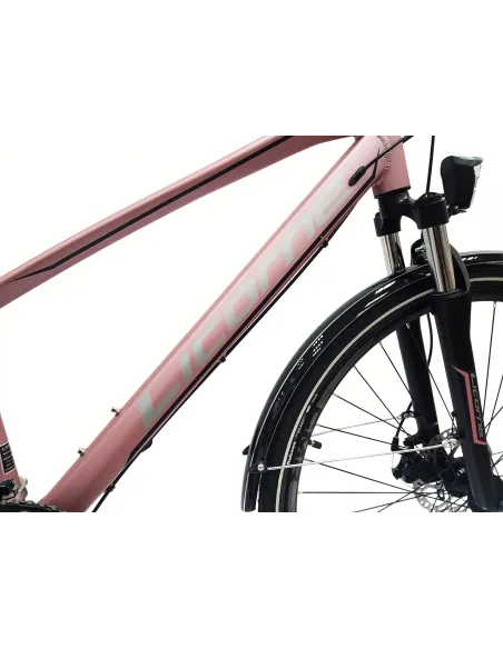 Rower Trekkingowy 28 Aluminium Damski Cyngle Tarcze Dzwonek Światła Stopka