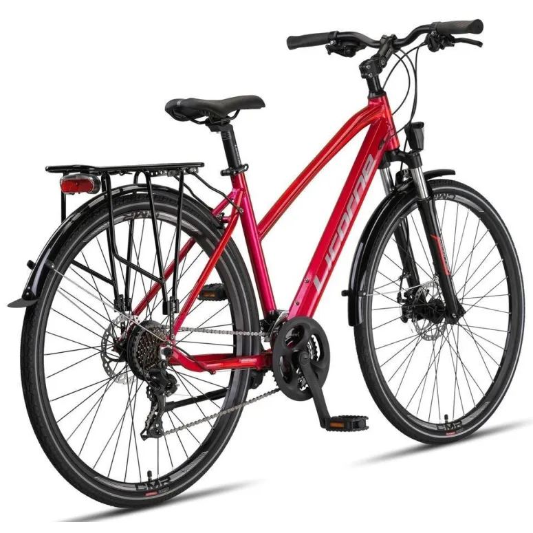 Rower Trekkingowy Damski 28 Tarcze Cyngle Stopka Bagażnik Błotniki Dzwonek