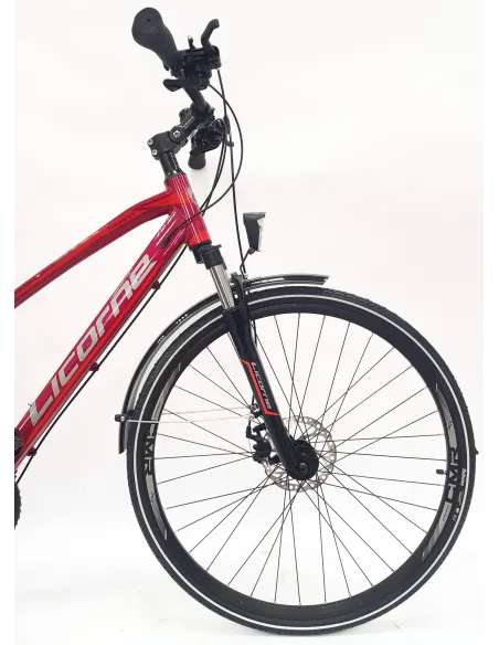 Rower Trekkingowy Damski 28 Tarcze Cyngle Stopka Bagażnik Błotniki Dzwonek