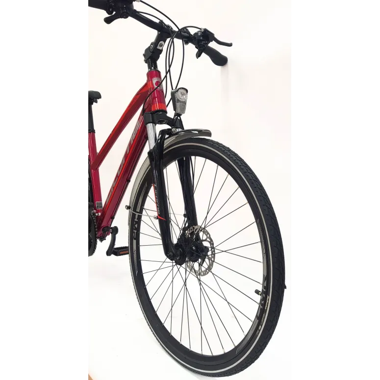 Rower Trekkingowy Damski 28 Tarcze Cyngle Stopka Bagażnik Błotniki Dzwonek