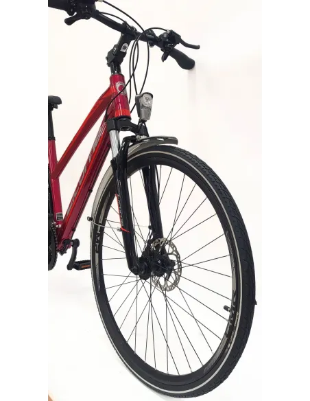 Rower Trekkingowy Damski 28 Tarcze Cyngle Stopka Bagażnik Błotniki Dzwonek