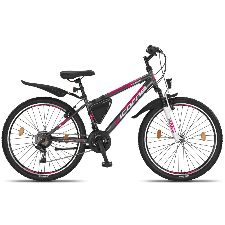 Rower Górski 26 Młodzieżowy Dziewczęcy Damski MTB Sakwa Światła Błotniki