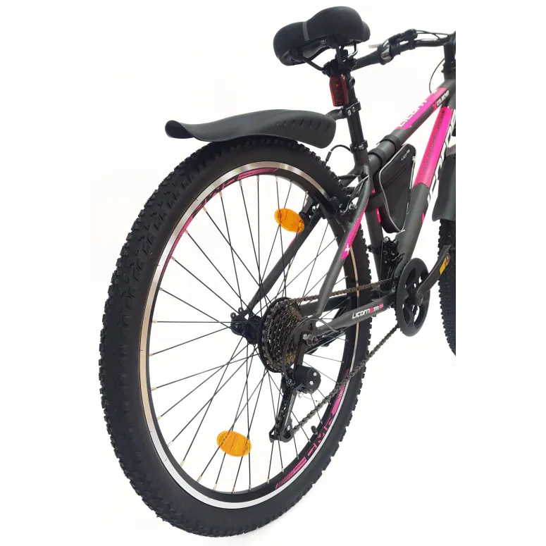 Rower Górski 26 Młodzieżowy Dziewczęcy Damski MTB Sakwa Światła Błotniki