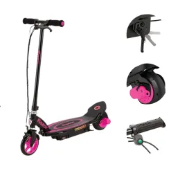 Dziewczęca Hulajnoga Elektryczna Razor Power Core E90 Różowa 16 km/h 20 km