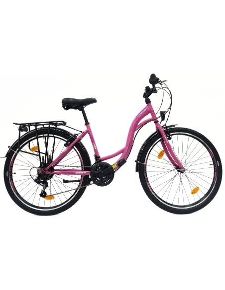 Rower Miejski 26 Damski Stalowy Revo Dzwonek Bagażnik Oświetlenie Odblaski