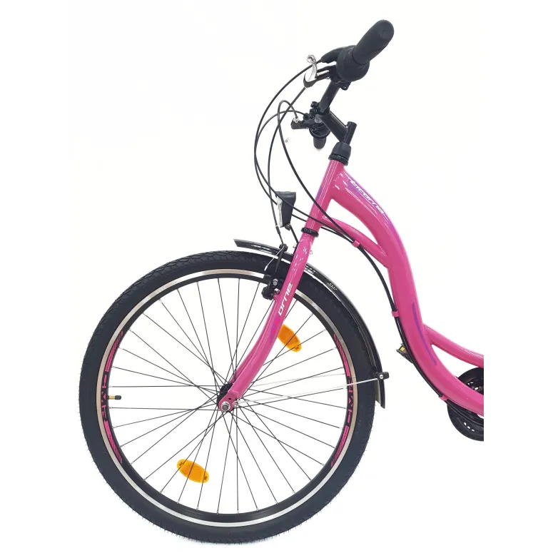 Rower Miejski 26 Damski Stalowy Revo Dzwonek Bagażnik Oświetlenie Odblaski