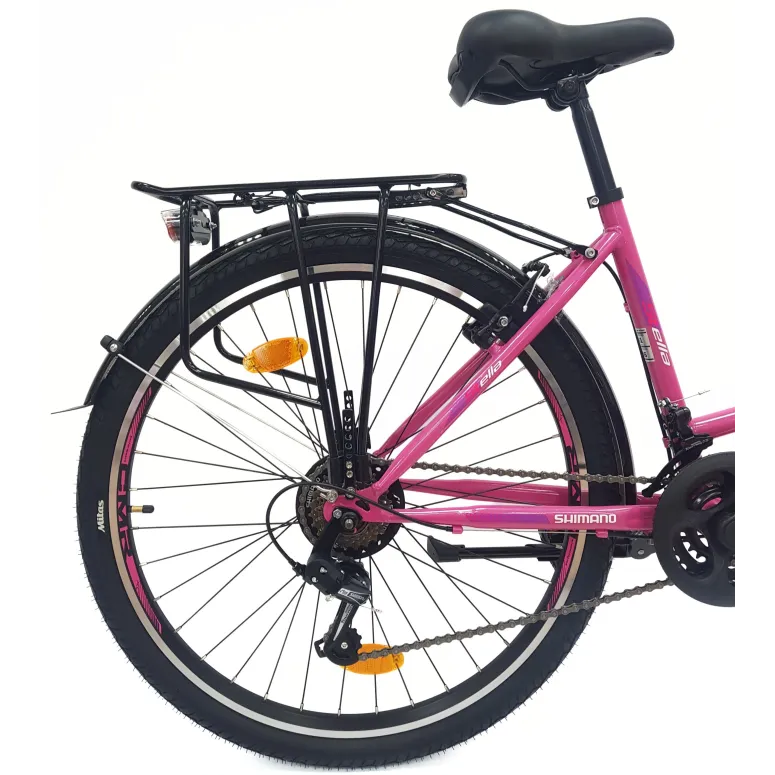 Rower Miejski 26 Damski Stalowy Revo Dzwonek Bagażnik Oświetlenie Odblaski