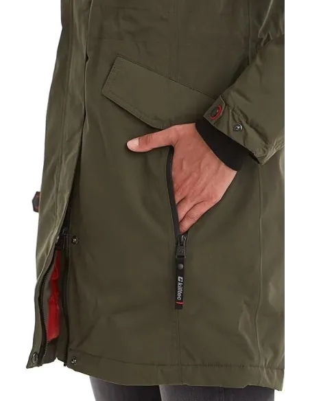 Parka Damska Killtec Grindavik Z Kapturem Wodoodporna Ciemnozielona r. 44