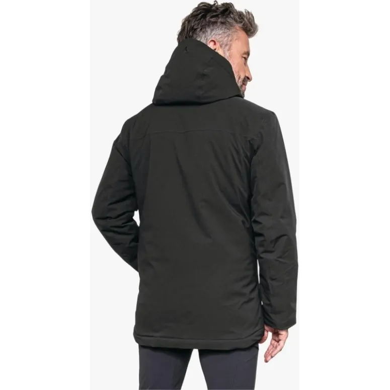 Kurtka Męska Zimowa Schöffel Bastianisee z Kapturem Czarna Ciepła r. L/50