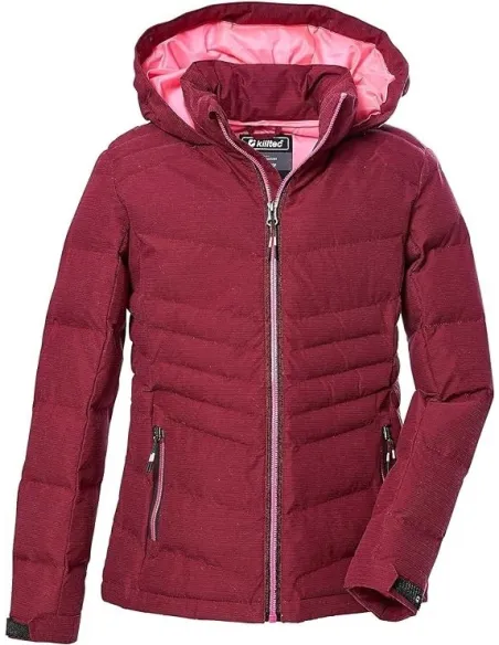 Kurtka Zimowa Dziewczęca Killtec Kow 166 Pikowana Z Kapturem Różowa 128 cm