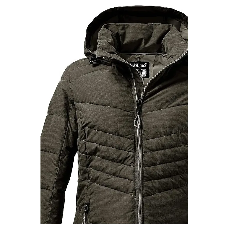 Parka Damska Killtec Kow 150 Pikowana Wodoodporna Z Kapturem Zielona r. 40