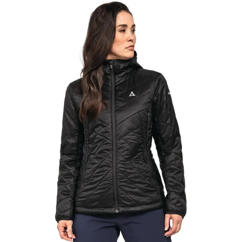 Kurtka Damska Schöffel Stams L Z Kapturem Wielofunkcyjna Czarna r. M/38